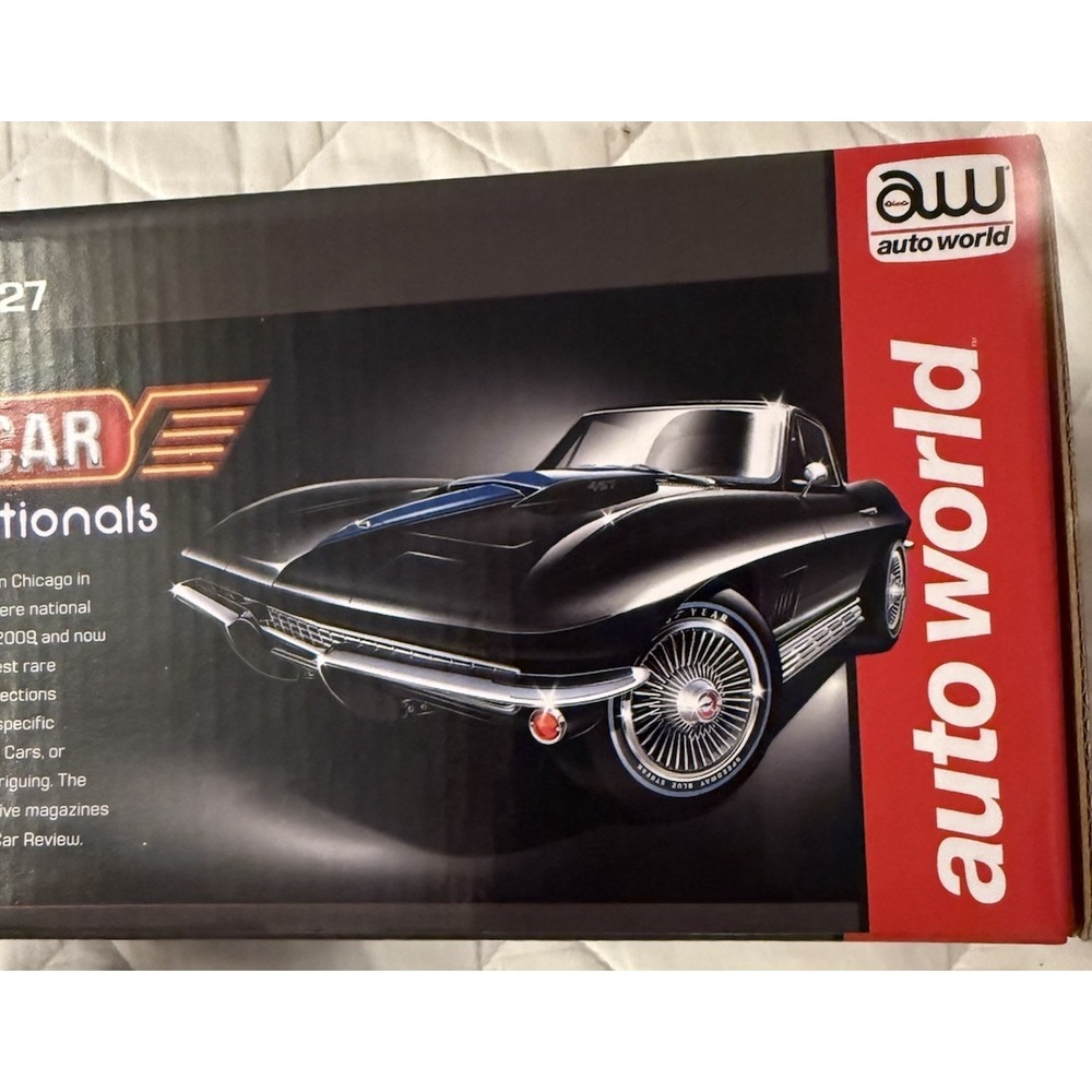 MINT NIB - Auto World American Muscle 1967‎ Black Chevy Corvette 427 Die Cast - Picture 4 of 9